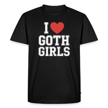 I Heart Goth Girls - Men's Premium Organic T-Shirt - black - Front - Nico (187cm)