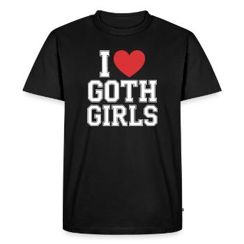 I Heart Goth Girls - Men's Premium Organic T-Shirt - black - Front - Nico (187cm)