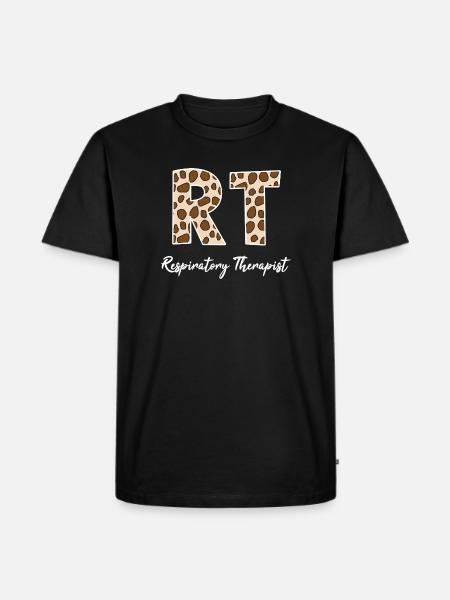 Respiratory Therapy Nurse Leopard Print - Men's Premium Organic T-Shirt - black