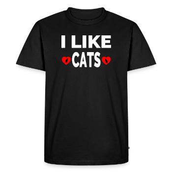 feline - Men's Premium Organic T-Shirt - black - Front - Nico (187cm)