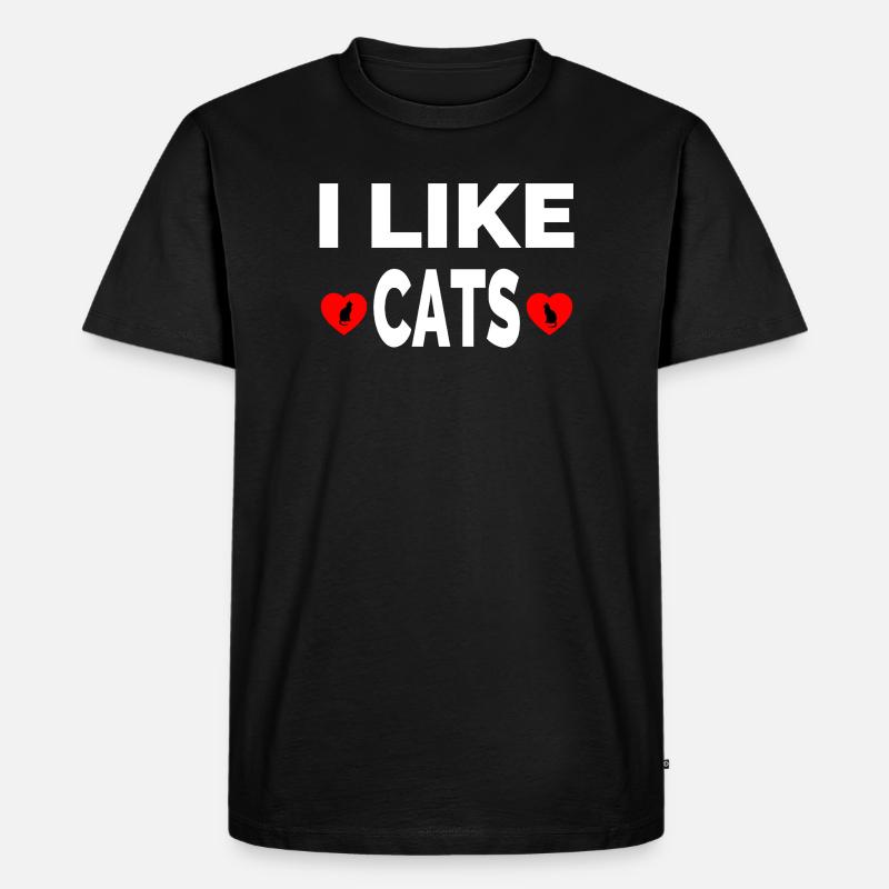 Katzen - Männer Premium Bio T-Shirt - Schwarz