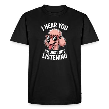 Paroles de caniche Caniche Cadeau drôle de caniche - T-shirt Premium bio Homme - noir - Devant - Nico (187cm)