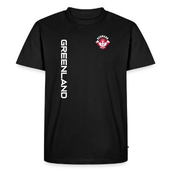 GREENLAND DENMARK | SINCE 1814 - Men's Premium Organic T-Shirt - black - Front - Nico (187cm)