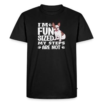 Attends-moi, j’ai de petites jambes - T-shirt Premium bio Homme - noir - Devant - Nico (187cm)