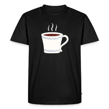 Tasse fumante avec garnitures Blue Wave - T-shirt Premium bio Homme - noir - Devant - Nico (187cm)