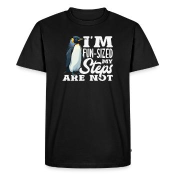 Attends-moi, j’ai de petites jambes - T-shirt Premium bio Homme - noir - Devant - Nico (187cm)