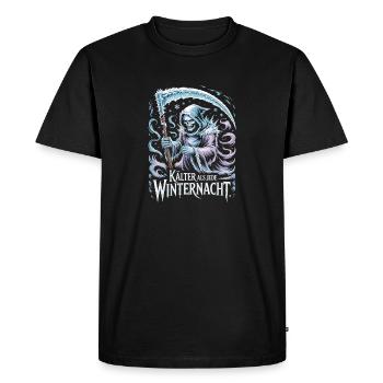Plus froid que n’importe quelle nuit d’hiver glaciale - T-shirt Premium bio Homme - noir - Devant - Nico (187cm)