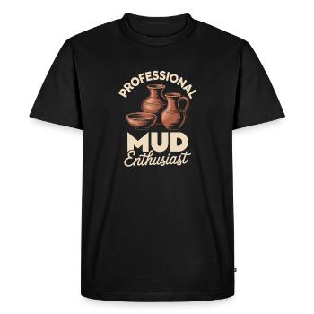 Art de la poterie Atelier d’atelier en argile - T-shirt Premium bio Homme - noir - Devant - Nico (187cm)