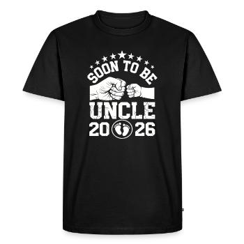 Soon To Be Uncle 2026 New Baby Announcement - Men's Premium Organic T-Shirt - black - Front - Nico (187cm)