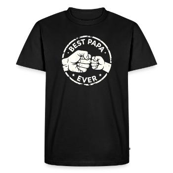 Meilleur Papa Papa Pop Bump Dad Design - T-shirt Premium bio Homme - noir - Devant - Nico (187cm)