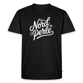 Nordperle Hamburg North Sea Baltic Sea North German Deern - Men's Premium Organic T-Shirt - black - Front - Nico (187cm)