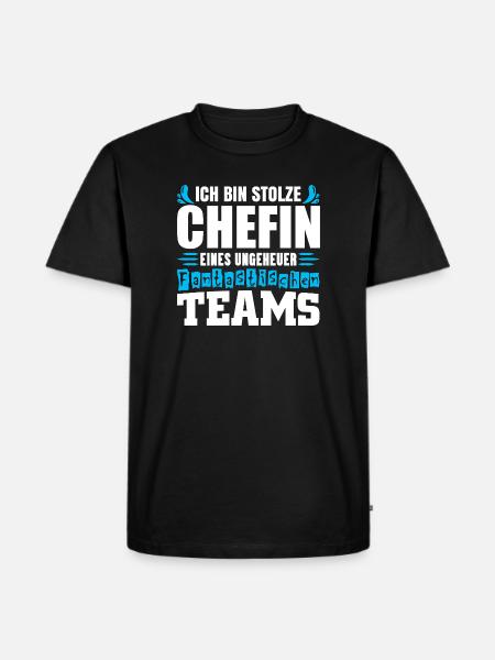 Stolze Chefin Chef Frau Abteilungsleiter Teamchef - Men's Premium Organic T-Shirt - black