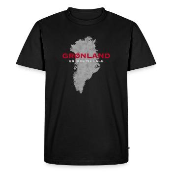 Greenland Is Not For Sale Danish - Men's Premium Organic T-Shirt - black - Front - Nico (187cm)