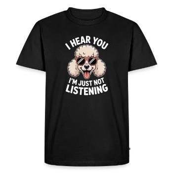 Paroles de caniche Caniche Cadeau drôle de caniche - T-shirt Premium bio Homme - noir - Devant - Nico (187cm)