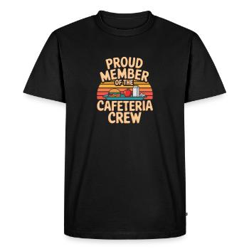 Membre fier de l’équipe de la cafétéria Schulmensa - T-shirt Premium bio Homme - noir - Devant - Nico (187cm)