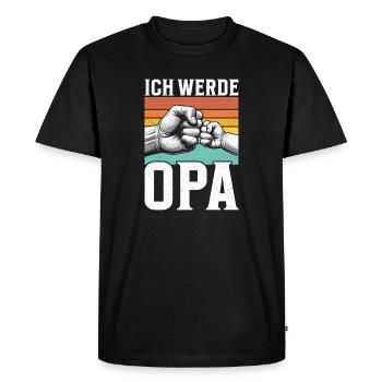 Je vais être grand-père, bébé, grand-père, papa, grand-père - T-shirt Premium bio Homme - noir - Devant - Nico (187cm)