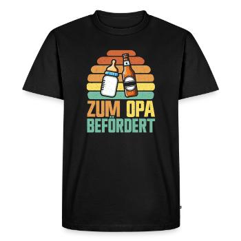 Les grands-parents rétro de Grand-père Pop promus au rang de grand-père - T-shirt Premium bio Homme - noir - Devant - Nico (187cm)