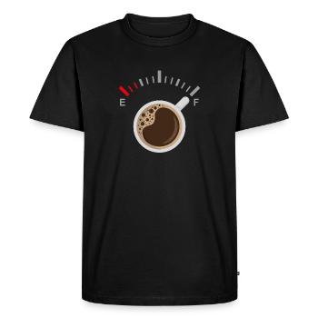 Full of Coffee - Men's Premium Organic T-Shirt - black - Front - Nico (187cm)