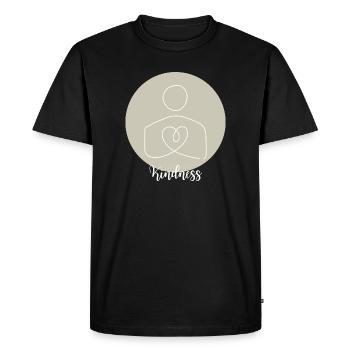Ligne du cœur de la bonté - T-shirt Premium bio Homme - noir - Devant - Nico (187cm)