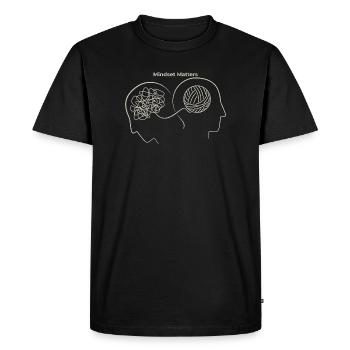Mindset Matters: Thought Nodes - Men's Premium Organic T-Shirt - black - Front - Nico (187cm)