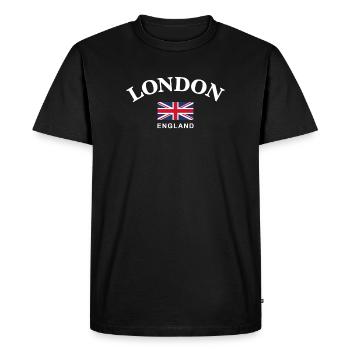 Londres, Angleterre - T-shirt Premium bio Homme - noir - Devant - Nico (187cm)