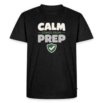 Le calme l’emporte sur la panique, le mode de vie, - T-shirt Premium bio Homme - noir - Devant - Nico (187cm)