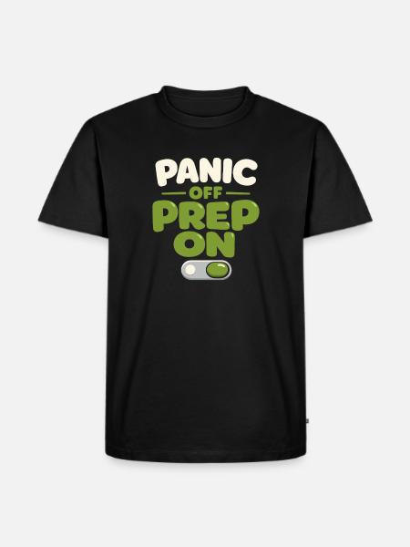 Calmness beats panic, lifestyle, - Men's Premium Organic T-Shirt - black