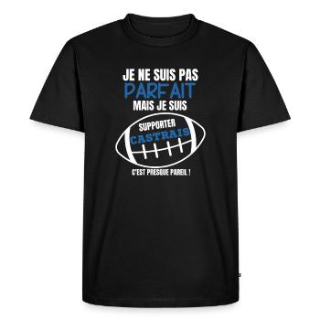 Supporter Castres Rugby Humour - T-shirt Premium bio Homme - noir - Devant - Nico (187cm)
