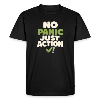 Le calme l’emporte sur la panique, le mode de vie, - T-shirt Premium bio Homme - noir - Devant - Nico (187cm)