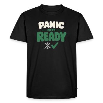 Le calme l’emporte sur la panique, le mode de vie, - T-shirt Premium bio Homme - noir - Devant - Nico (187cm)