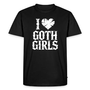 I Heart Goth Girls - Men's Premium Organic T-Shirt - black - Front - Nico (187cm)