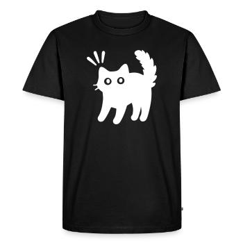 Cat Cat - Men's Premium Organic T-Shirt - black - Front - Nico (187cm)