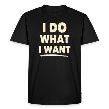 Je Fais ce que je veux – Chemise statement - T-shirt Premium bio Homme - noir - Devant - Nico (187cm)