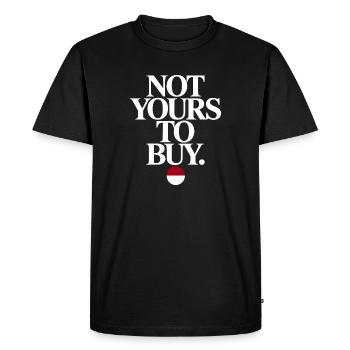 Not Yours To Buy Greenland Sovereignty Policy - Men's Premium Organic T-Shirt - black - Front - Nico (187cm)