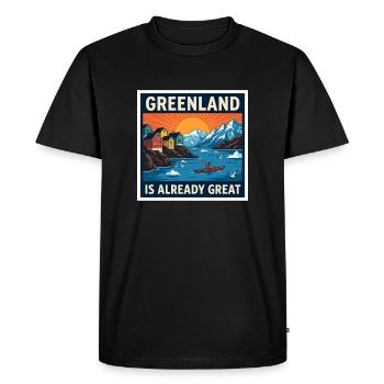 Le Groenland est déjà un paysage exceptionnel pour le kayak - T-shirt Premium bio Homme - noir - Devant - Nico (187cm)