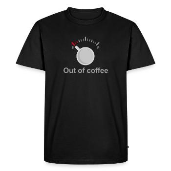 Out of Coffee - Men's Premium Organic T-Shirt - black - Front - Nico (187cm)