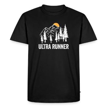 Coureur d’ultra - T-shirt Premium bio Homme - noir - Devant - Nico (187cm)