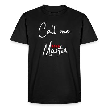 Diplôme de Master 2026 - T-shirt Premium bio Homme - noir - Devant - Nico (187cm)