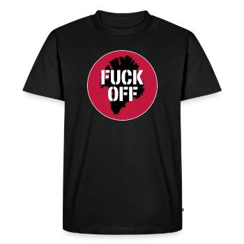 Fuck Off! - Greenland / Grønland  - Men's Premium Organic T-Shirt - black - Front - Nico (187cm)