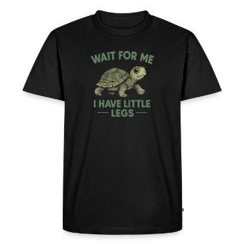 Turtle Saying Humor Meme Funny Gift Idea - Men's Premium Organic T-Shirt - black - Front - Nico (187cm)