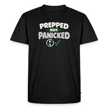 Le calme l’emporte sur la panique, le mode de vie, - T-shirt Premium bio Homme - noir - Devant - Nico (187cm)