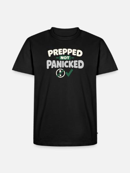 Calmness beats panic, lifestyle, - Men's Premium Organic T-Shirt - black