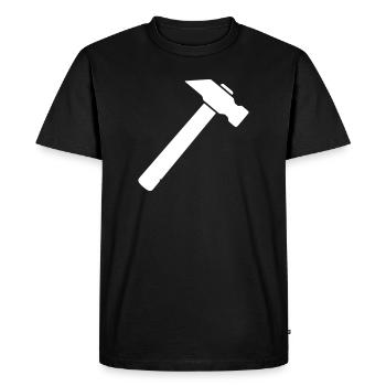 Vecteur d’icônes d’artisanat d’outil de marteau - T-shirt Premium bio Homme - noir - Devant - Nico (187cm)