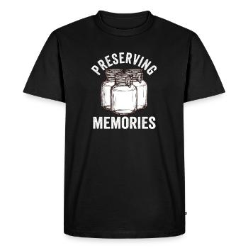 Canning Preserving Memories - Men's Premium Organic T-Shirt - black - Front - Nico (187cm)