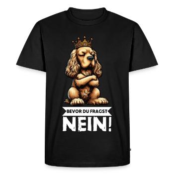 Before you ask: Cocker Spaniel Cocker Dog - Men's Premium Organic T-Shirt - black - Front - Nico (187cm)