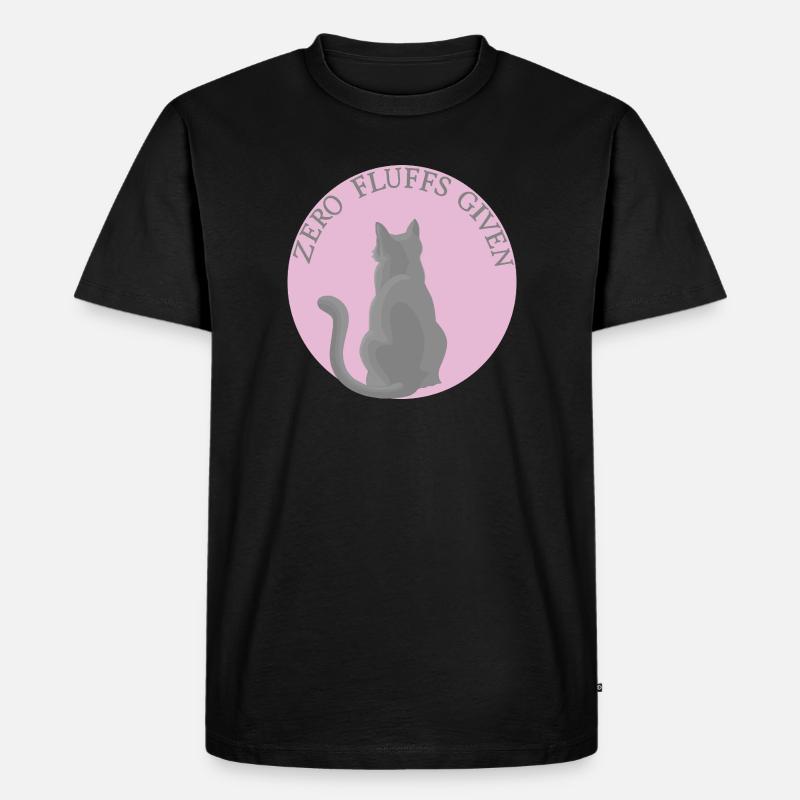 Katze mit Attitüde - Männer Premium Bio T-Shirt - Schwarz