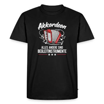 Accordéon Instruments d’accompagnement - T-shirt Premium bio Homme - noir - Devant - Nico (187cm)