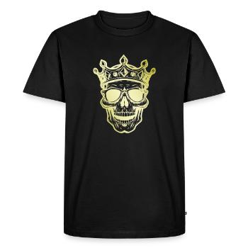 Couronne du Roi Crâne - T-shirt Premium bio Homme - noir - Devant - Nico (187cm)