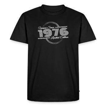 Unique 50th Birthday Vintage 1976 Retro - Men's Premium Organic T-Shirt - black - Front - Nico (187cm)