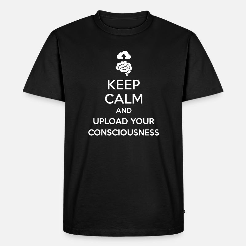 Upload Your Consciousness – lustiger Technik-Witz - Männer Premium Bio T-Shirt - Schwarz